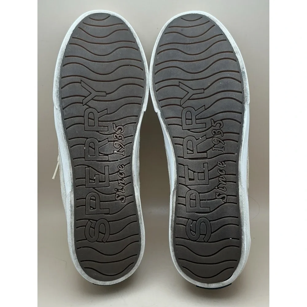 Sperry‎ Women's Pier Boat Sparkle Canvas Boat Shoes Sz 9.5 Gold Glitter STS84465